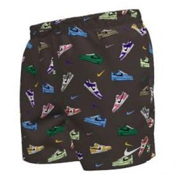 Nike Sportliche Badehose 5Inch pechschwarz/blau/rot