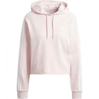Felpa adidas donna in felpa corta rosa sabbia