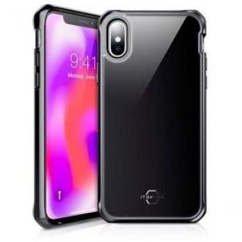 Cover iPhone X/XS Itskins Hybridglass in Nero