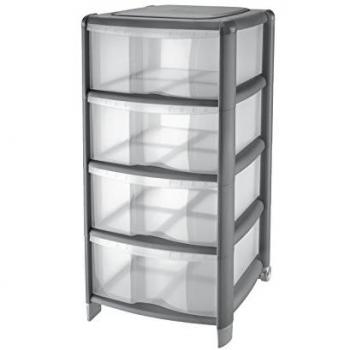 Cassettiera Grigio 86cm Tontarelli 4 Cassetti