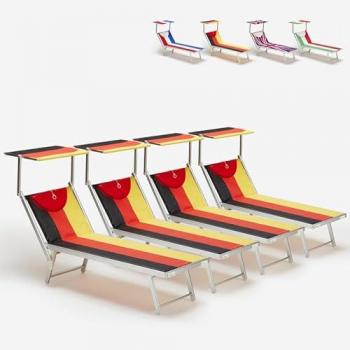 Lettini Solares Santorini – Serie Professionale in Alluminio, 4 Unità (Europa)