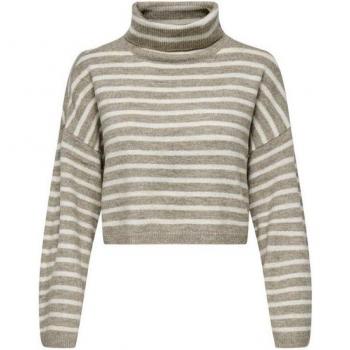 T-Shirt ONLTALIO Beige Scuro & Bianco