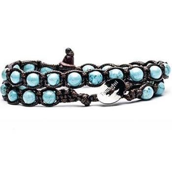 Bracciale Tamashii Lungo Turchese con Charm di Budda Tibetano
