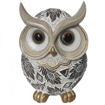 Sérum de Nuit : Hibou Gris en Résine Haute Qualité