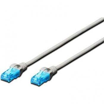 DIGITUS Câble Patch Premium AWG 26/7 Cat 5e Class D U/UTP Non blindé 10 m Gris