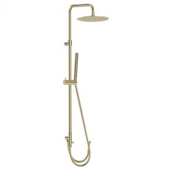 Colonne de douche Luisa II en or brossé sans mitigeur