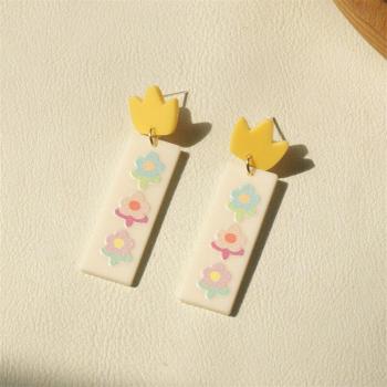 Geometric Strawberry Acrylic Jewelry