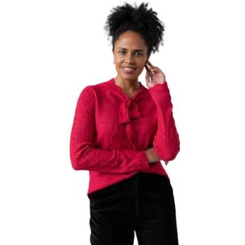 Elise Scarlet Tie-Neck Jumper – Lily & Me Blend Knit Women’s, Size 18