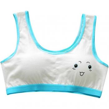 3pcs Cartoon Design Soft Cotton Bras for Girls