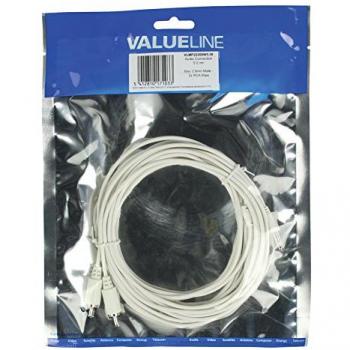 Cable de audio Valueline 5m 3.5mm a 2xRCA Blanco