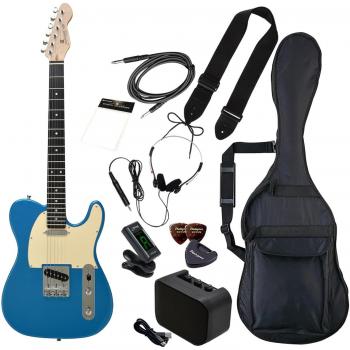 PhotoGenic TL‑180/LPB Anfänger‑E‑Gitarre in Lake Placid Blue – Softcase/Mini‑Schild-Set