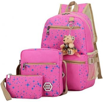 Star Print College Style Backpacks