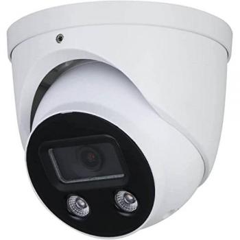 Cámara IP Domo Dahua 5MP H.265 AI WDR Starlight IR 50m con Luz Blanca y Micrófono PoE