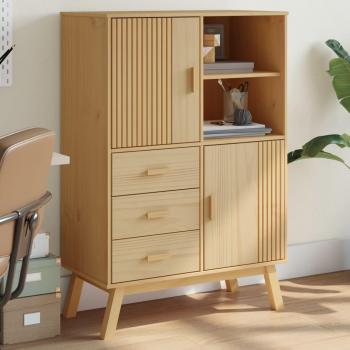 VidaXL Highboard OLDEN Brown 33.5x16.9x49.2 Solid Wood Pine