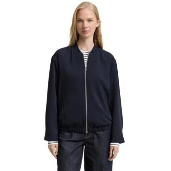 TOM TAILOR Blouson Relaxed Fit College-Kragen, Dunkelblau, Größe 38 – Damen