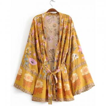 Cardigan Slim de Flores para Mujeres