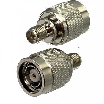1pc Nickel Plated RP-TNC to RP-SMA Connector Adapter