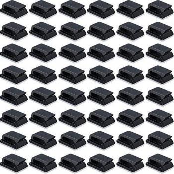 Clip per Cavi Elettrici Autoadesive 50 Pezzi
