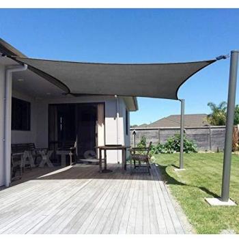 Toldo Vela Cuadrada 2,5x2,5m AXT SHADE Protección UV para Jardín y Terraza Gris