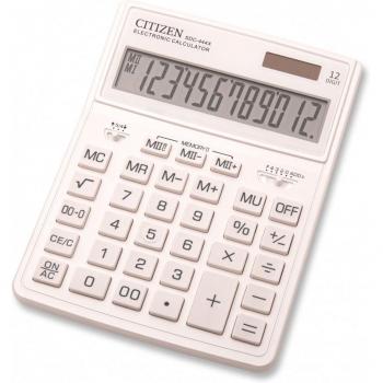 Calculadora Citizen SDC-444X Blanca, 12 Dígitos, Doble Fuente de Energía