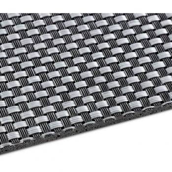 Tapis d’appoint Lucca Karat noir, vinyle, 90 × 120 cm, anti‑infection