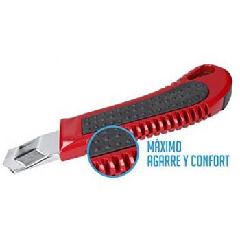 Cutter FerréStock Aluminium 18 mm Rouge – Ergonomie Premium