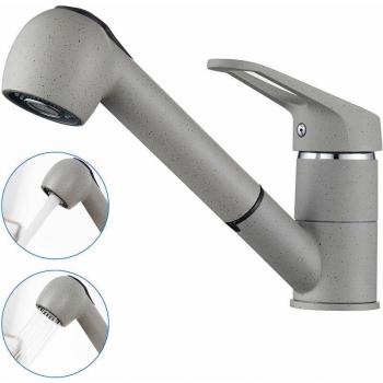Grifo Cocina Multifuncional 360° en Gris Granito