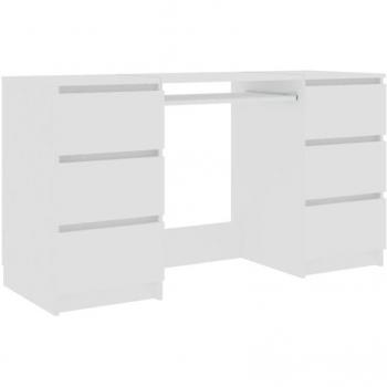 MESITA DE OFICINA 140 x 50 x 77 cm Madera Contrachapada Blanca