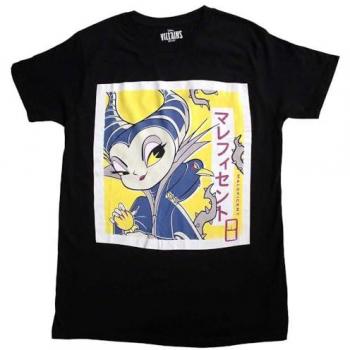 Maleficent Meets Sleeping Beauty: Japanese Graphic T-Shirt – Black, Unisex, 2XL