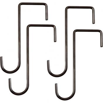 4pcs Rustproof S-Shaped Hooks for Bird Feeders and Outdoor Lanterns