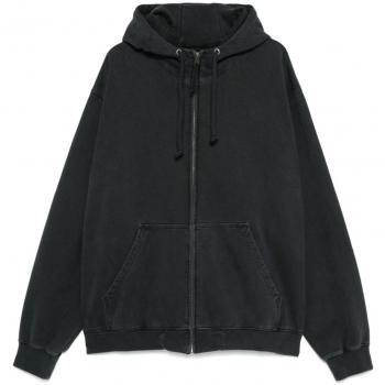 Maison Margiela Sweat noir à capuche brodé