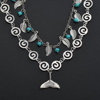 Bracelet de cheville feuille et arbre