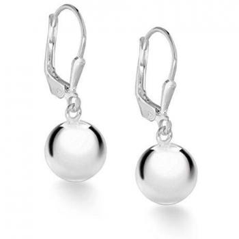 Women’s Tuscany Silver 10mm Lever-Back Drop Earrings