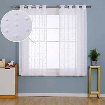 Paire de Voilages Salon Chambre 140x138cm