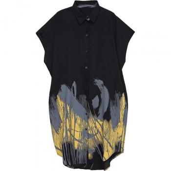 Vestido Camisa Holgado para Mujer Talla Grande Primavera Verano 1T428