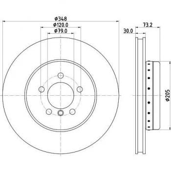 HELLA 8DD 355 120-751 High-carbon Brake Disc