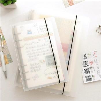 PP Translucent 6-Hole Spiral Notebook A5 A6 A7