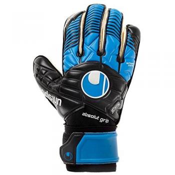 Herren Fußballtorwart-Handschuhe uhlsport Eliminator ABSOLUTGRIP RF schwarz/Cyan/Weiß 11.0