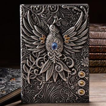 Retro Leather-Printed A5 Travel Journal