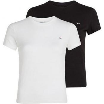 Tommy Jeans 2er‑Set T-Shirts DW0DW21366 – Schwarzer Slim Fit, Größe M