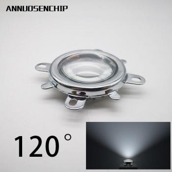 High Power COB LED Lens Optical Glass Reflector Collimator Bracket Set (44mm, 60/90/120 Degree)