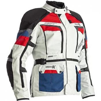 Damen Motorradjacke RST Adventure-X in Weiß-Blau-Rot
