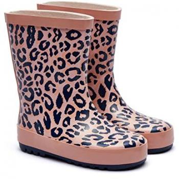 Harry Bear Purple Leopardenprint Gummi-Stiefel für Kinder