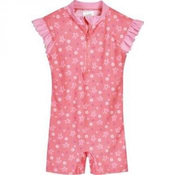 Maillot anti-UV Playshoes une pièce Hawaii corail