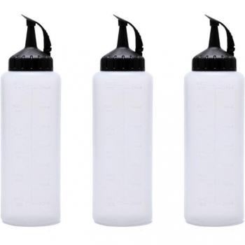 Bouteille à presser en plastique pour condiments