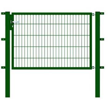 Zauneinzeltür ALBERTS Flexo, grün, B:150cm H:100cm, Stahl, 150 cm Breite, in verschiedenen Höhen