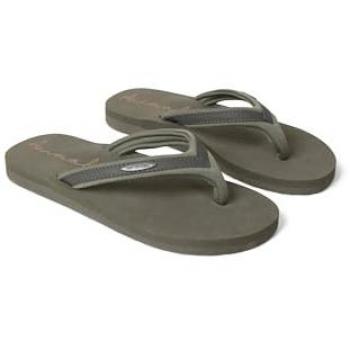 Green Olive Swish Logo Flip‑Flop for Women – Size 4