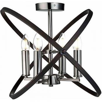 Lámpara semi-flush Hoopla 4 bombillas 33cm