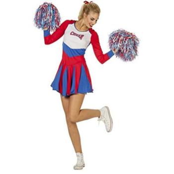 Fashion4Fun Cheerleader‑Damenkostüm – Farbenfroh, Größe 38