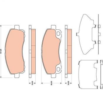 Trw GDB3487 kit pastiglie freno